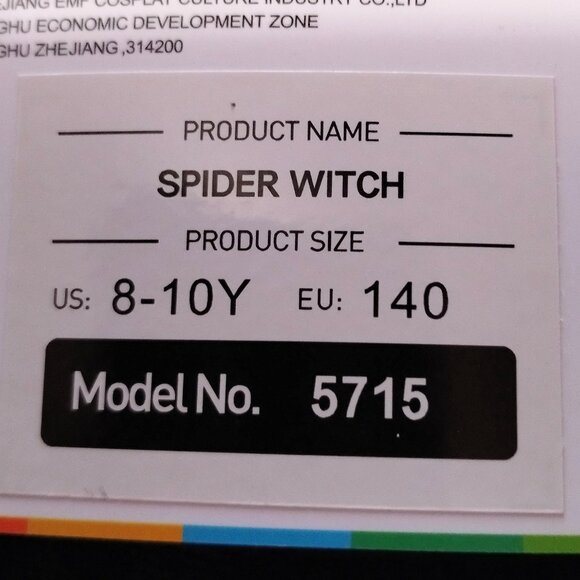 Ikali (8 - 10 yr) Spider Witch Cosplay Costume Dress - Picture 9 of 9